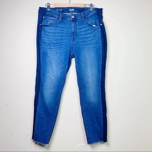 Evri Two Tone Skinny Jeans Plus